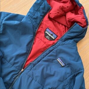 Patagonia Kids' Puffer Jacket in Blue and Red